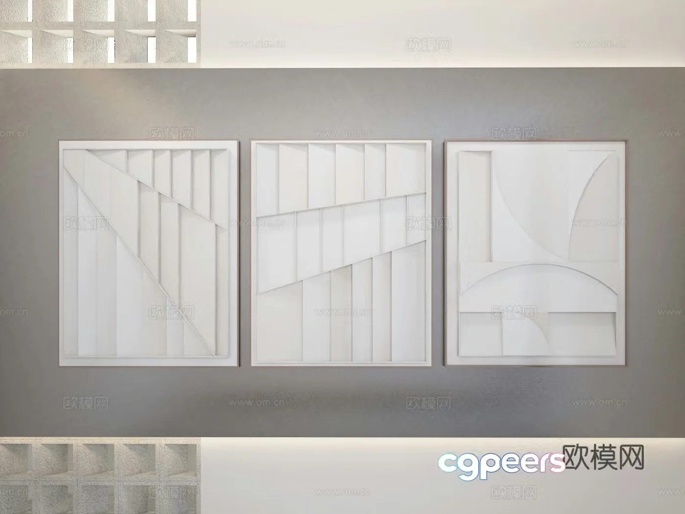 3D model of hanging painting