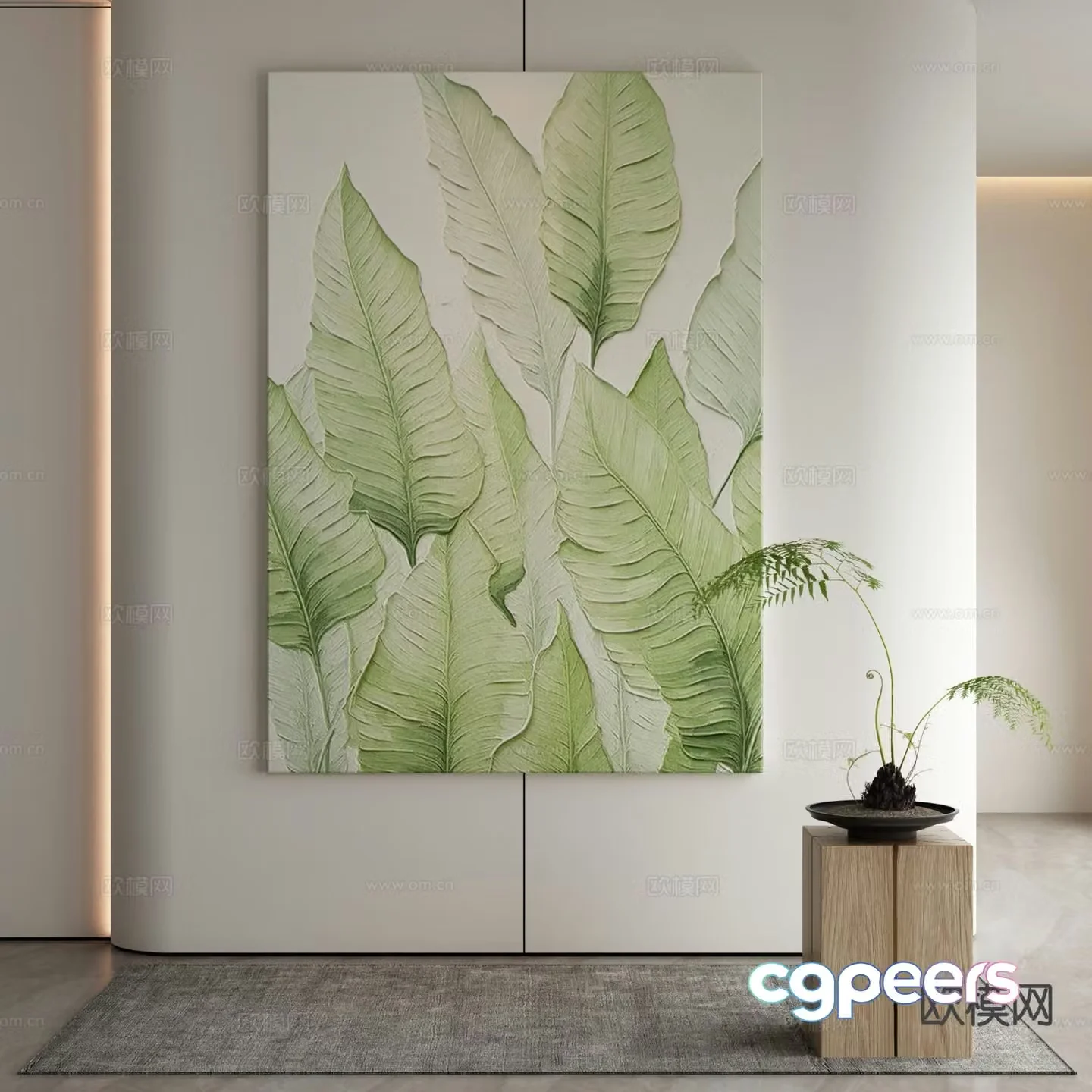 Decorative painting texture painting hanging painting 3d model