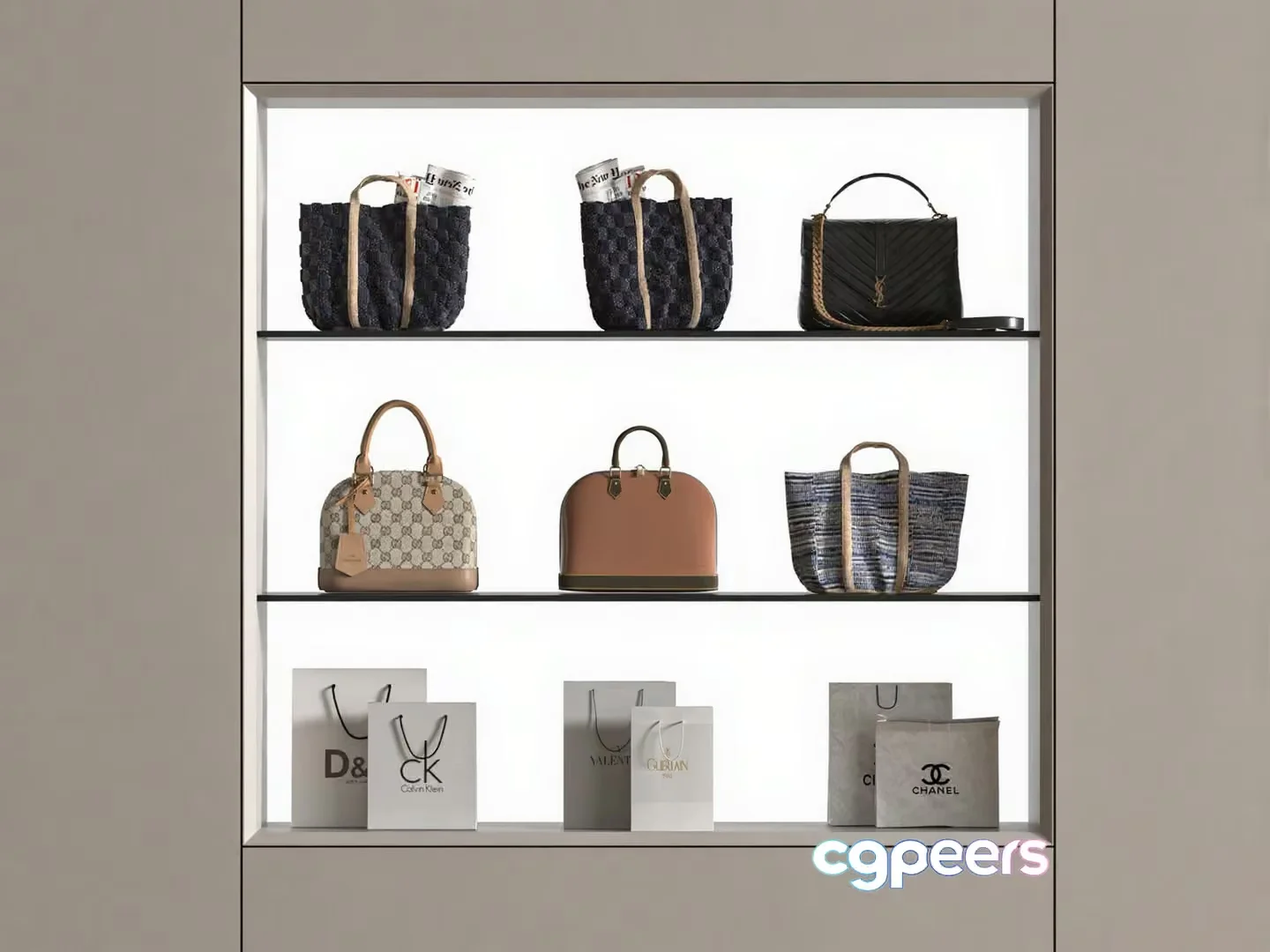 Luxury Handbags 3D Model – 21021 – VRAY Render