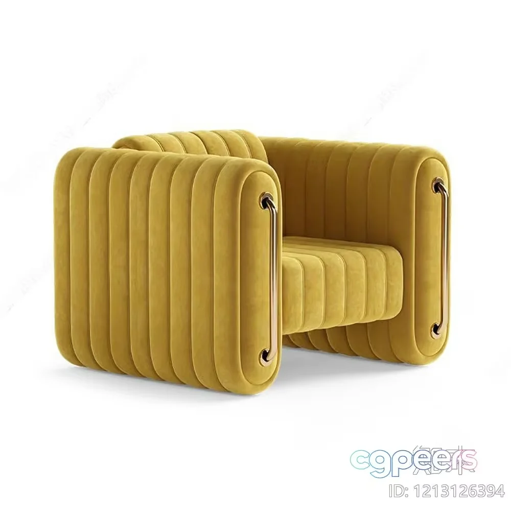 Modern Yellow Couch 3D Model – 14761 – VRAY Render