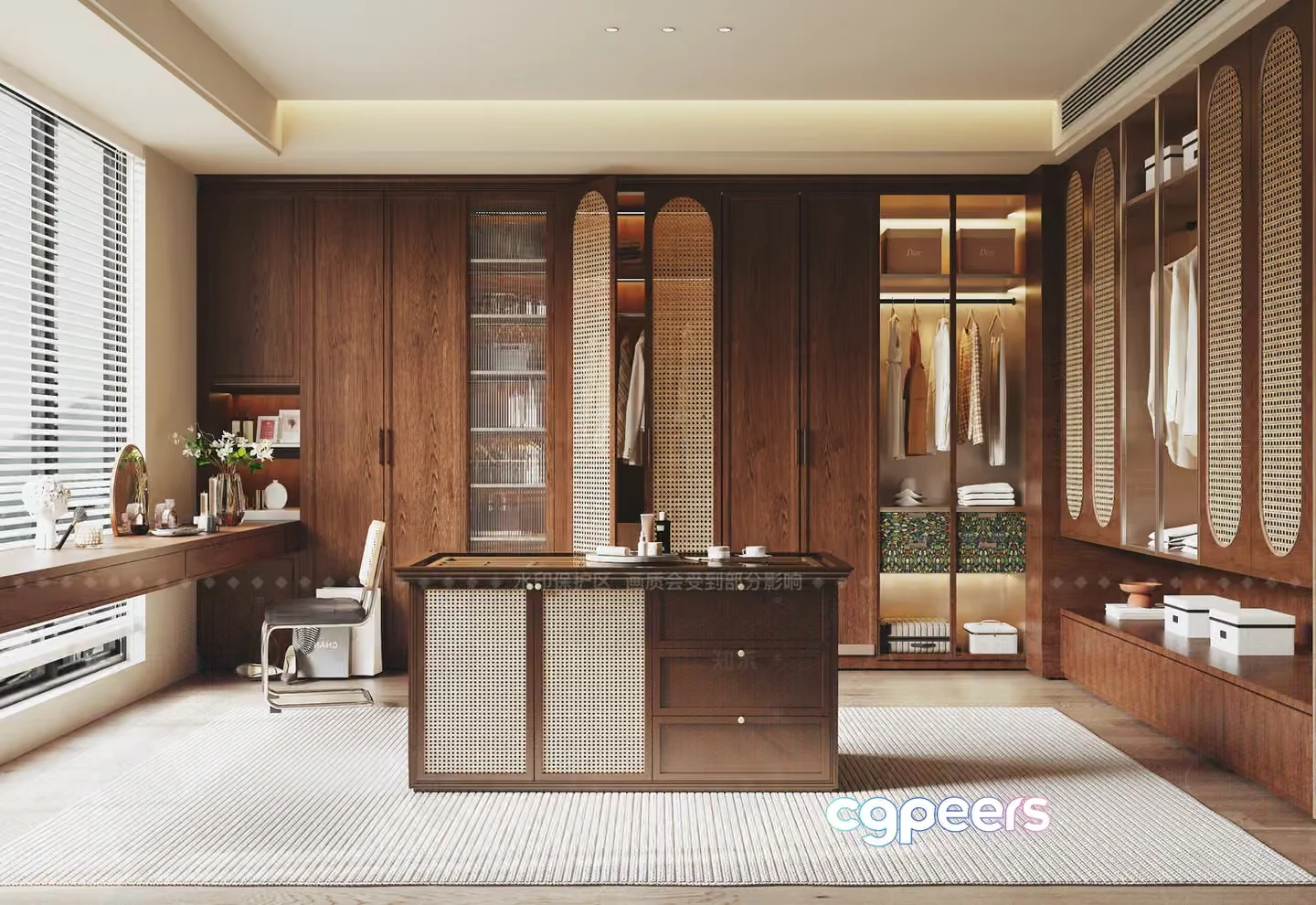 A Modern Dressing Room 3D Model – 9522 – VRAY Render