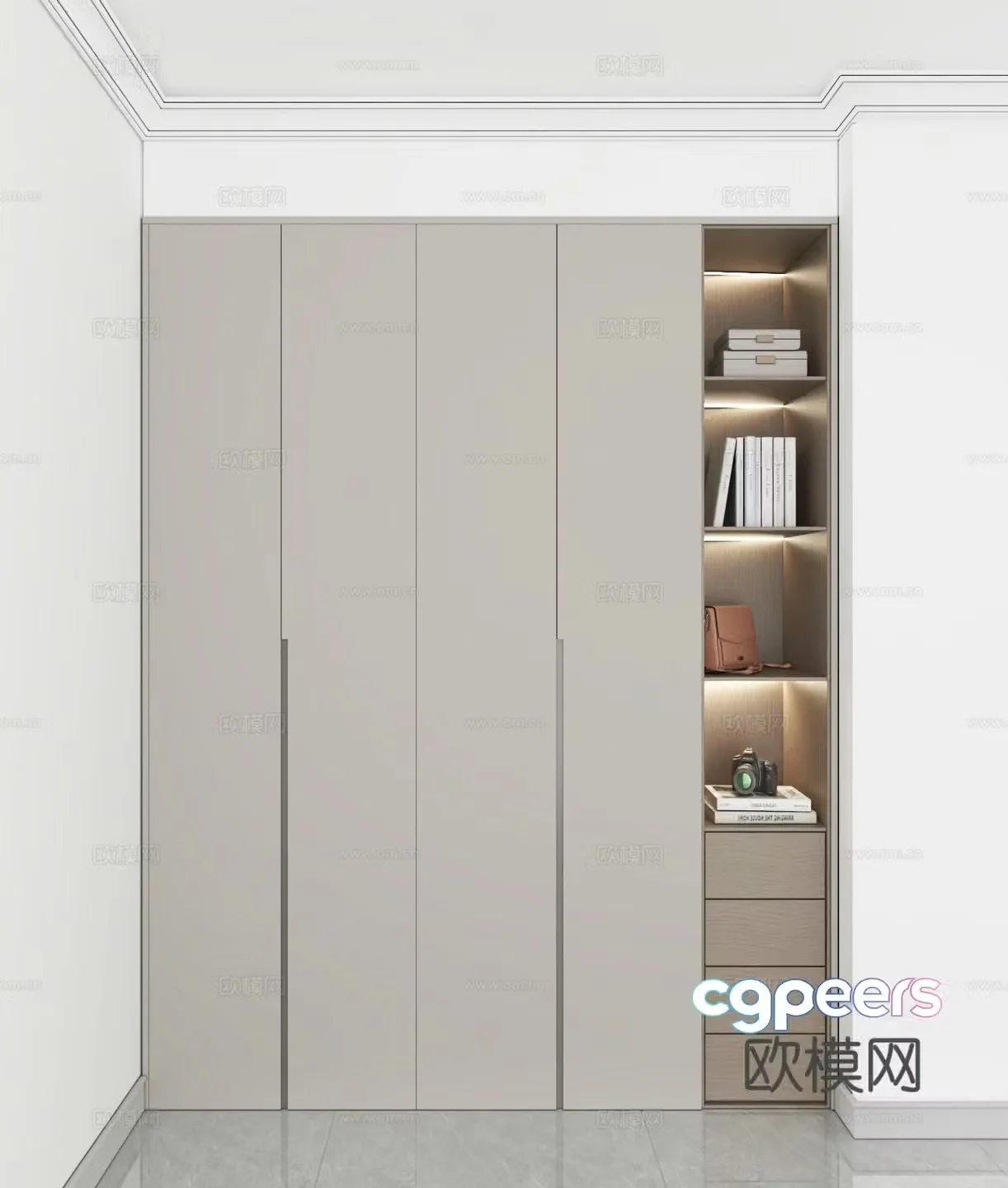 Modern wardrobe 3d model