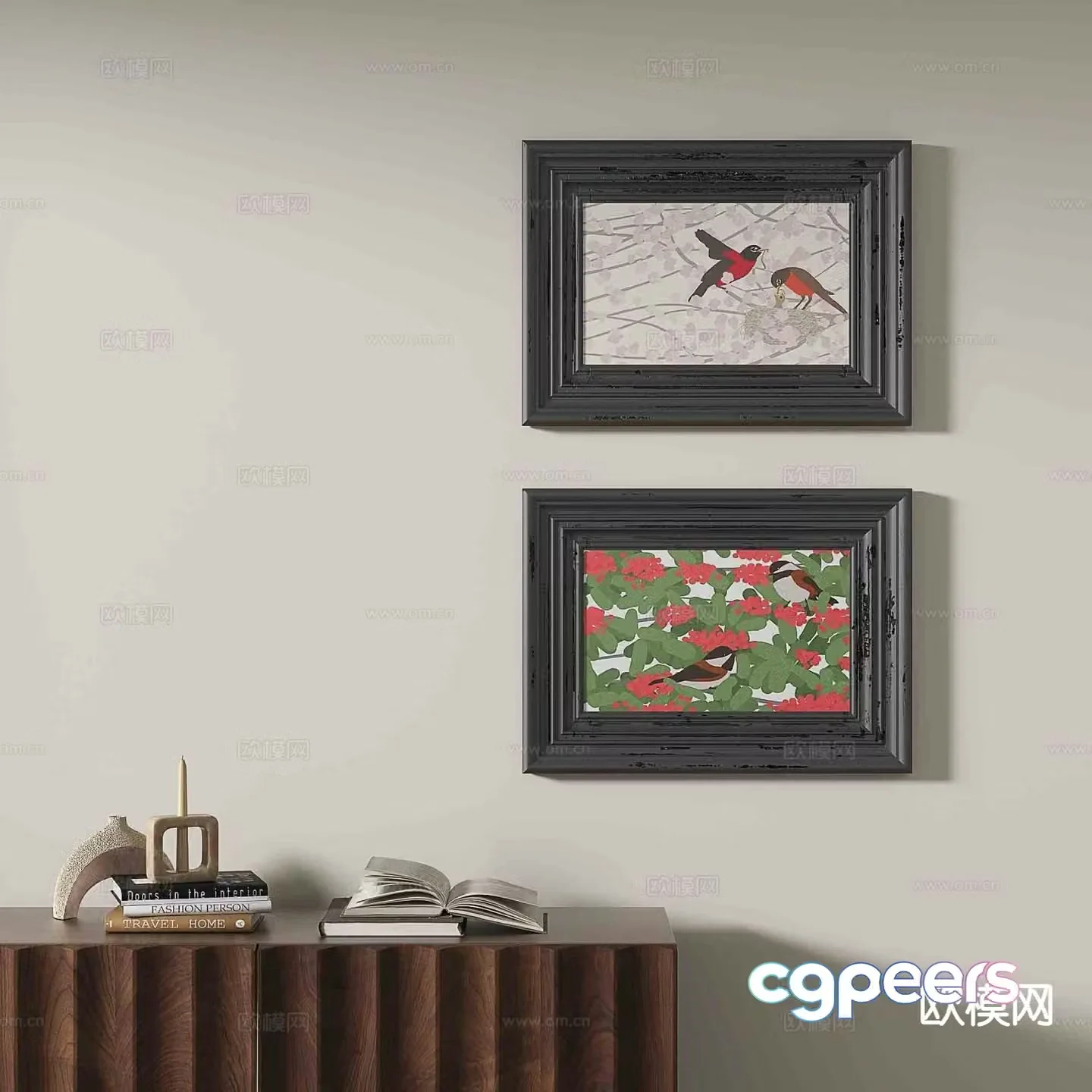 Oil painting art painting decorative painting 3d model