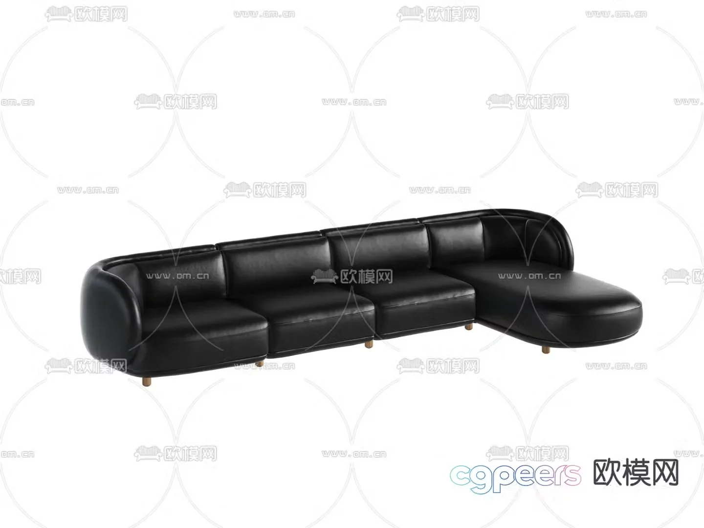 Modern multiplayer sofa 3d model