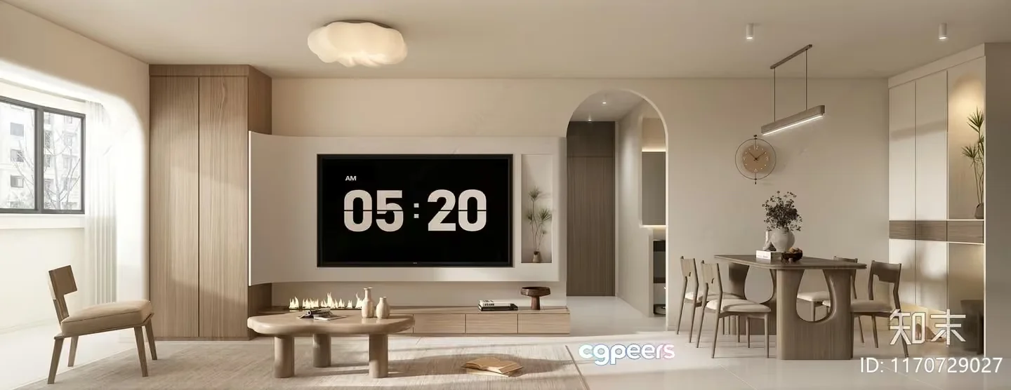 Modern Living Room 3D Model – 4677 – VRAY Render