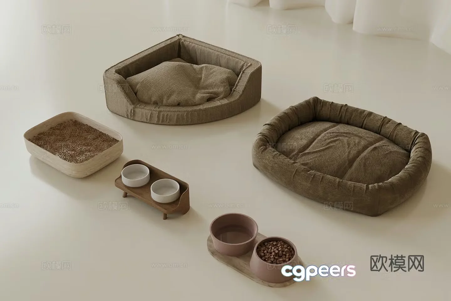 Modern pet supplies cat kennel dog kennel cat food dog food 3d model