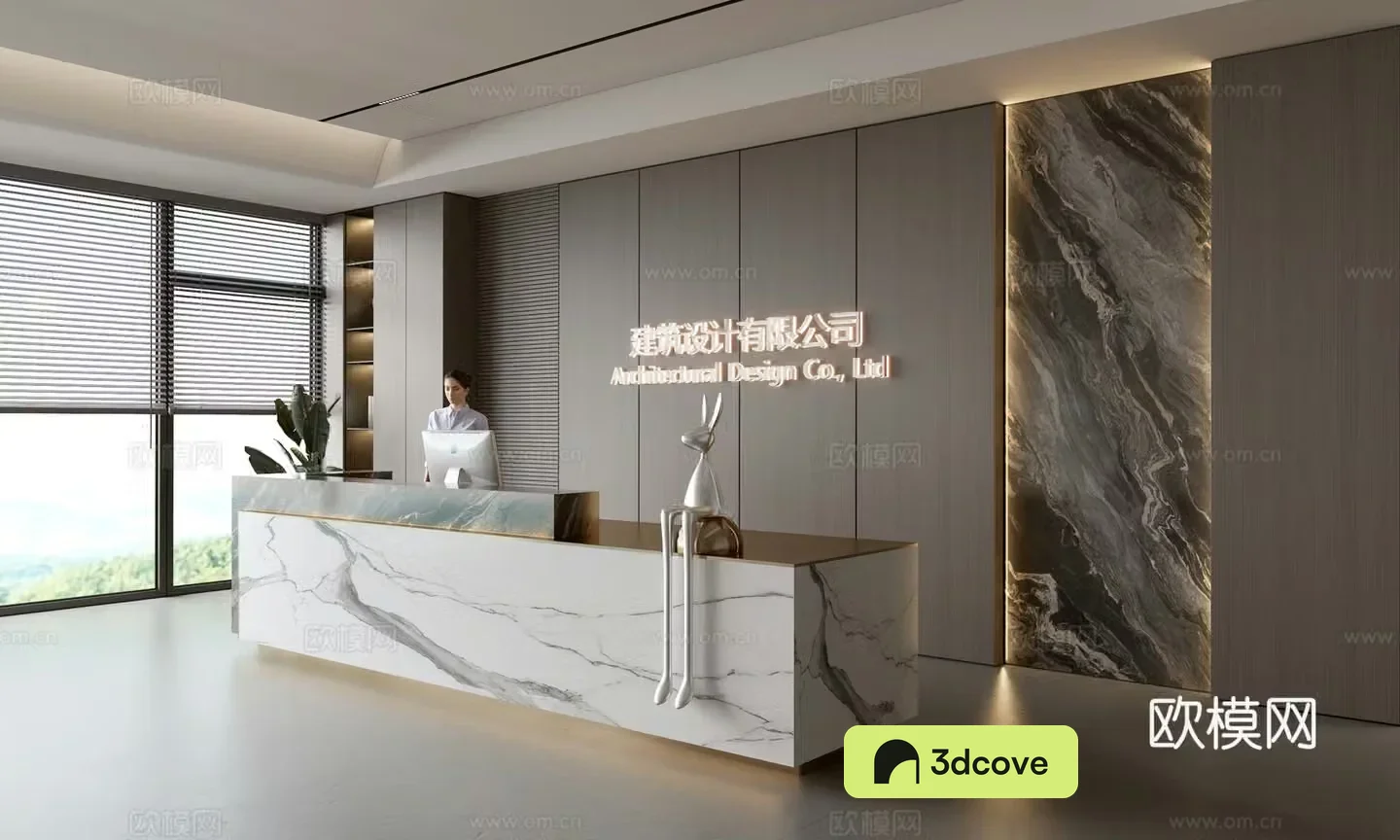 Modern company front desk reception area bar reception desk service desk company front desk background