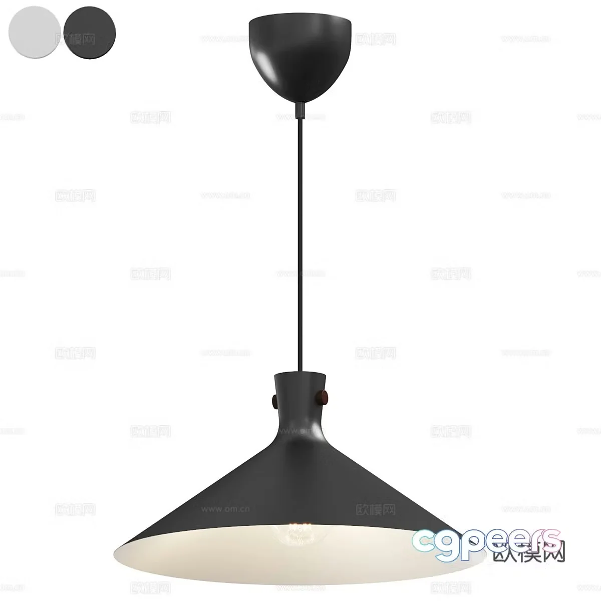 Modern minimalist Dorina decorative chandelier 3d model