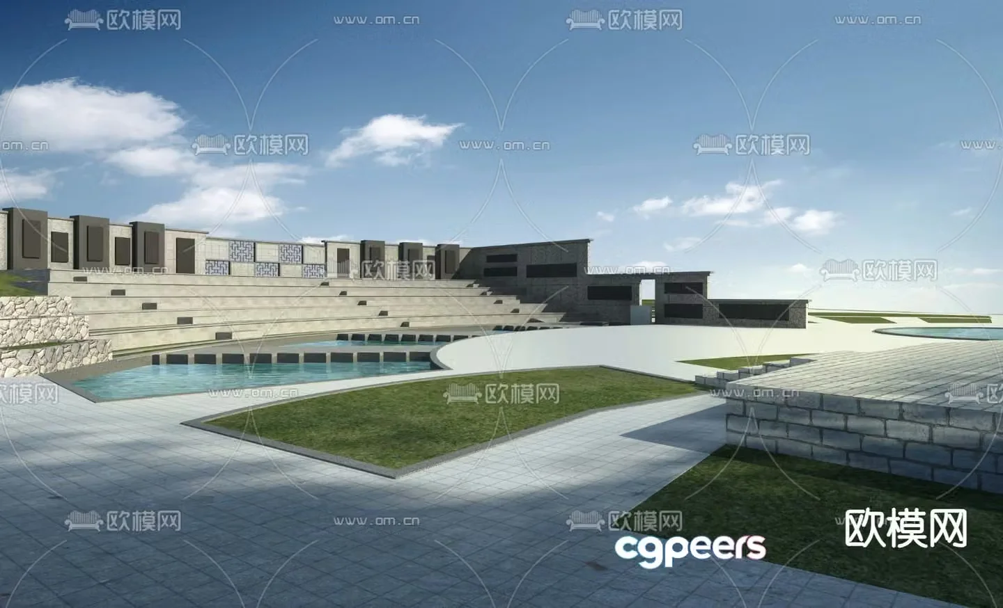 Cultural Square Leisure Square 3D model