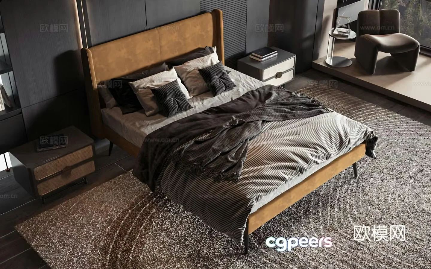 Modern style product bed 3d model