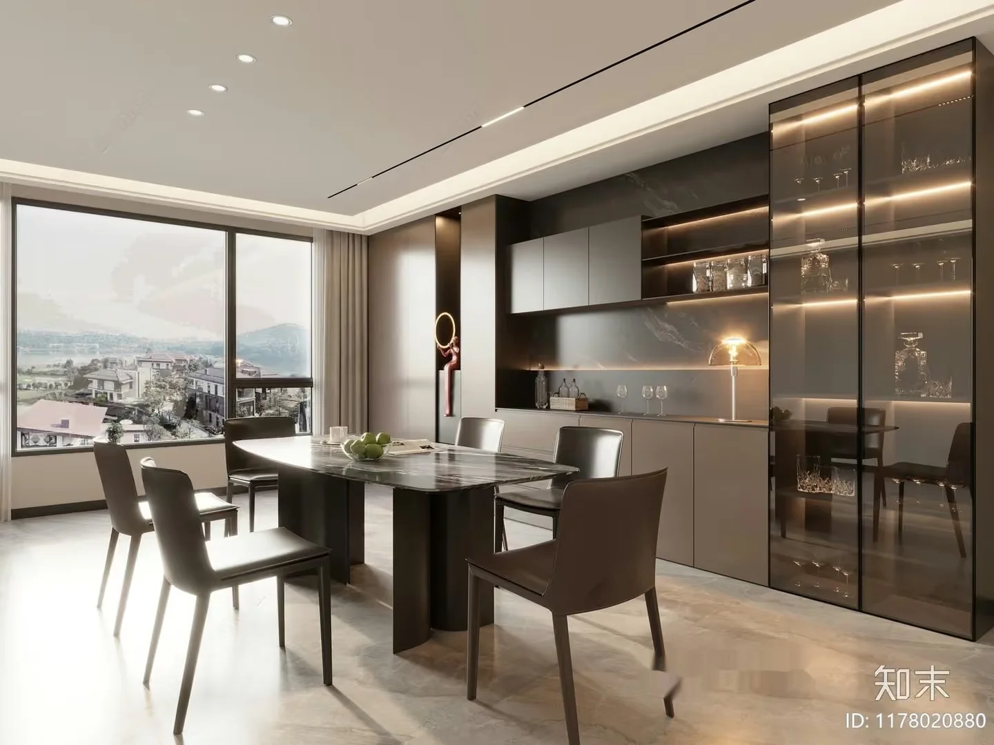 Modern Dining Room 3D Model – 13592 – VRAY Render