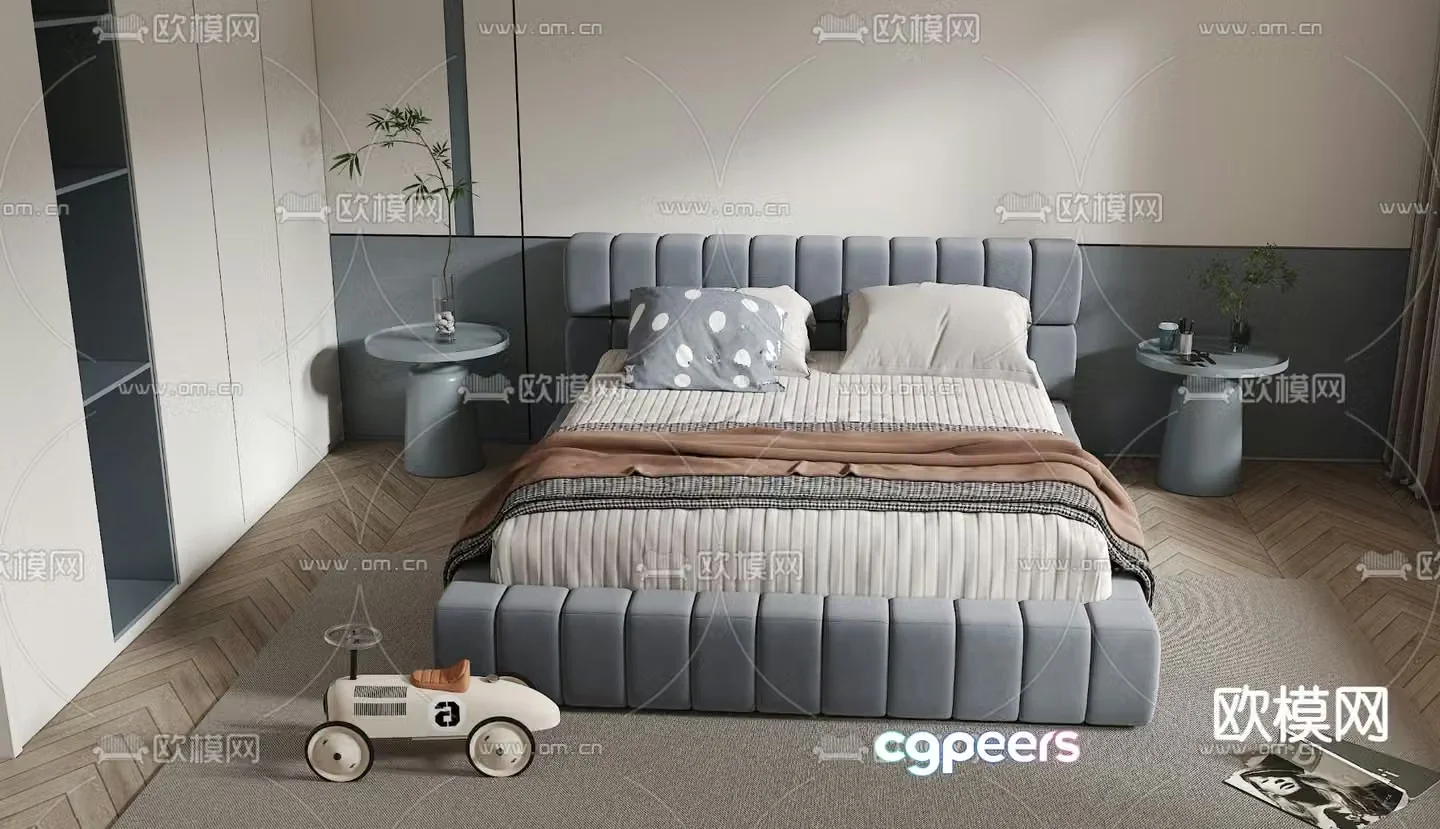 Modern children’s bed 3d model
