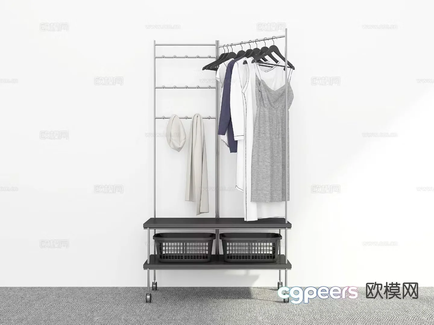 Modern clothes hanger 3d model