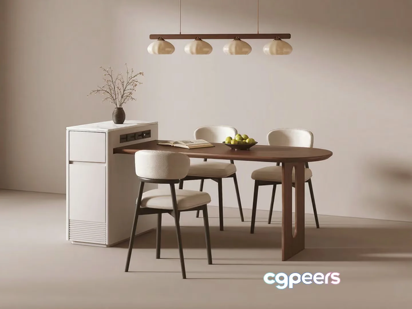 Modern Dining Table 3D Model – 20066 – VRAY Render
