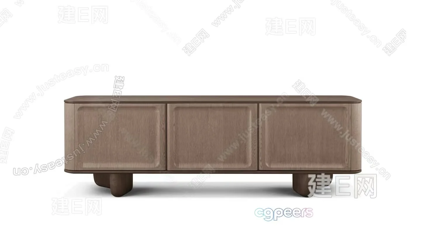A Brown Cabinet 3D Model – 13914 – VRAY Render