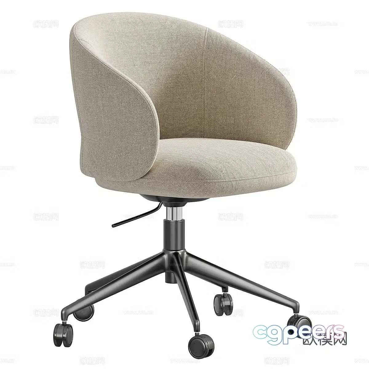Modern Italian Alki Pottolo Rotating Office Chair 3D Model