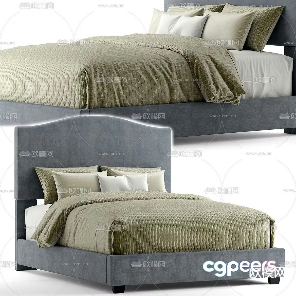 Bellingham double bed 3d model