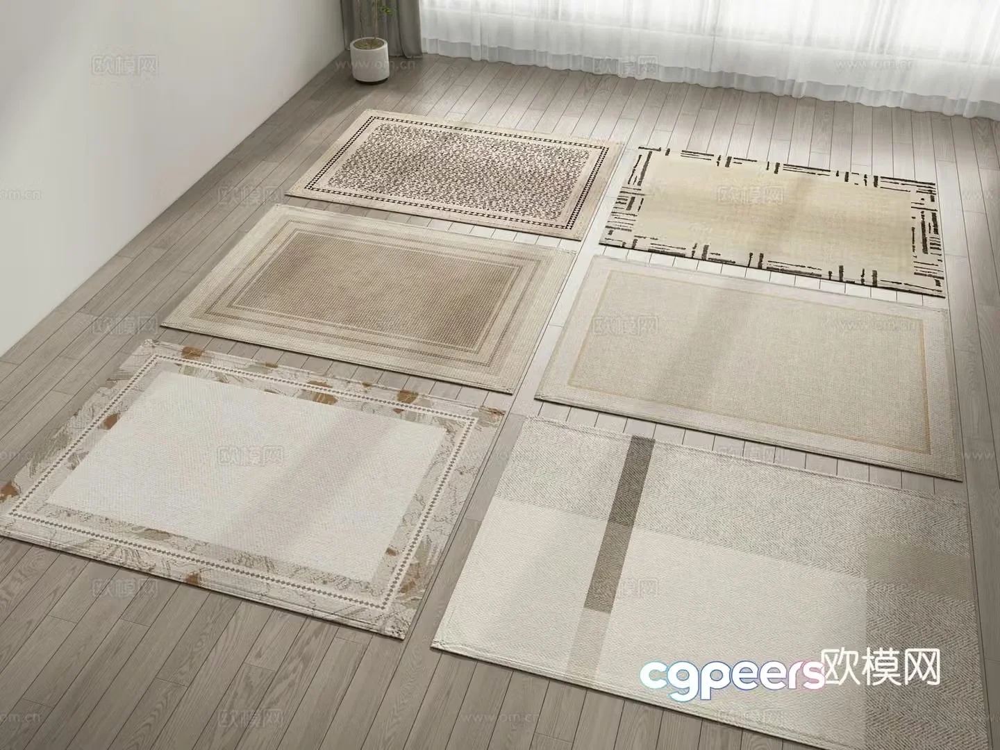 wabi-sabi carpet 3d model
