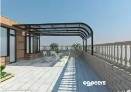 Outdoor Seating Area 3D Model – 10994 – VRAY Render