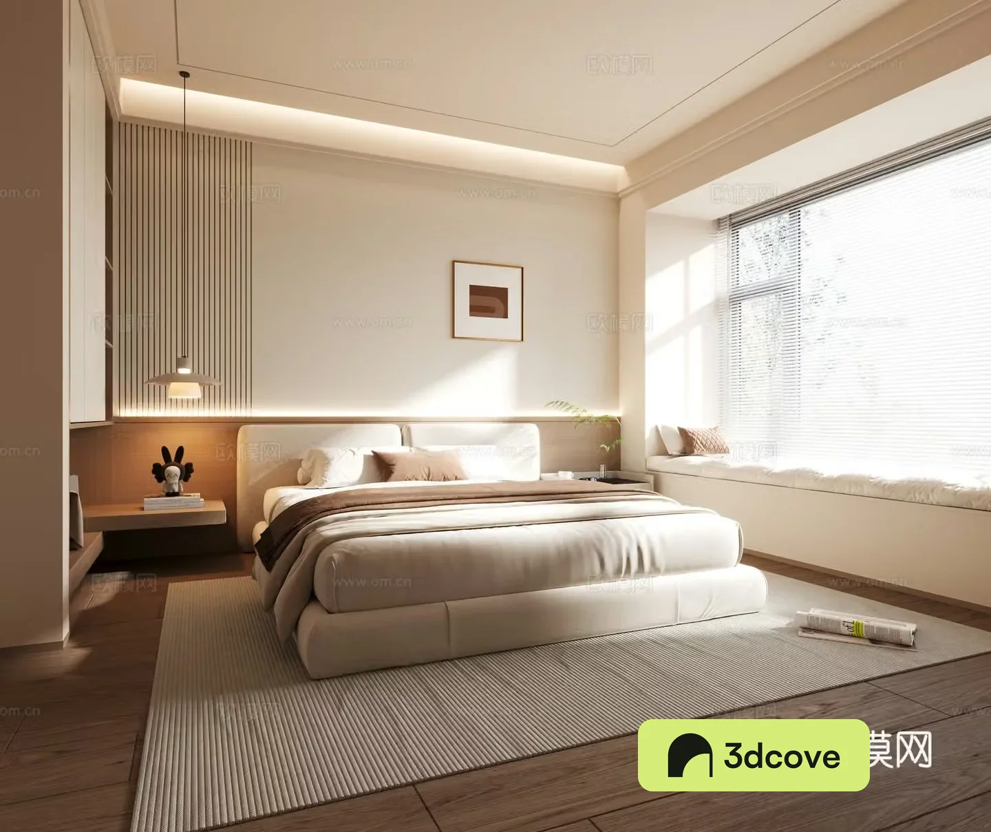 Modern cream style home bedroom