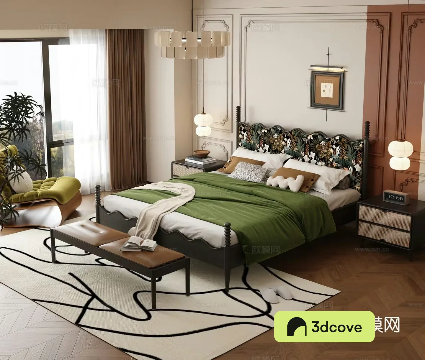 Medieval style double bed