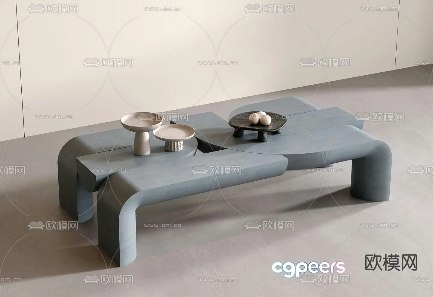 Special-shaped coffee table 3D model