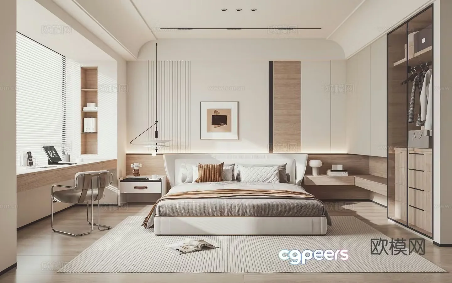 Modern bedroom master bedroom 3d model