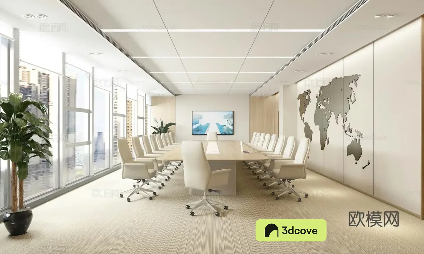 Modern conference room Training room Multifunctional room Video conference room
