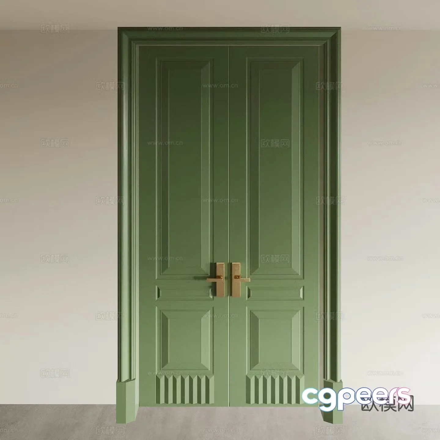 Bedroom door Interior door Double door Swing door Door 3D model