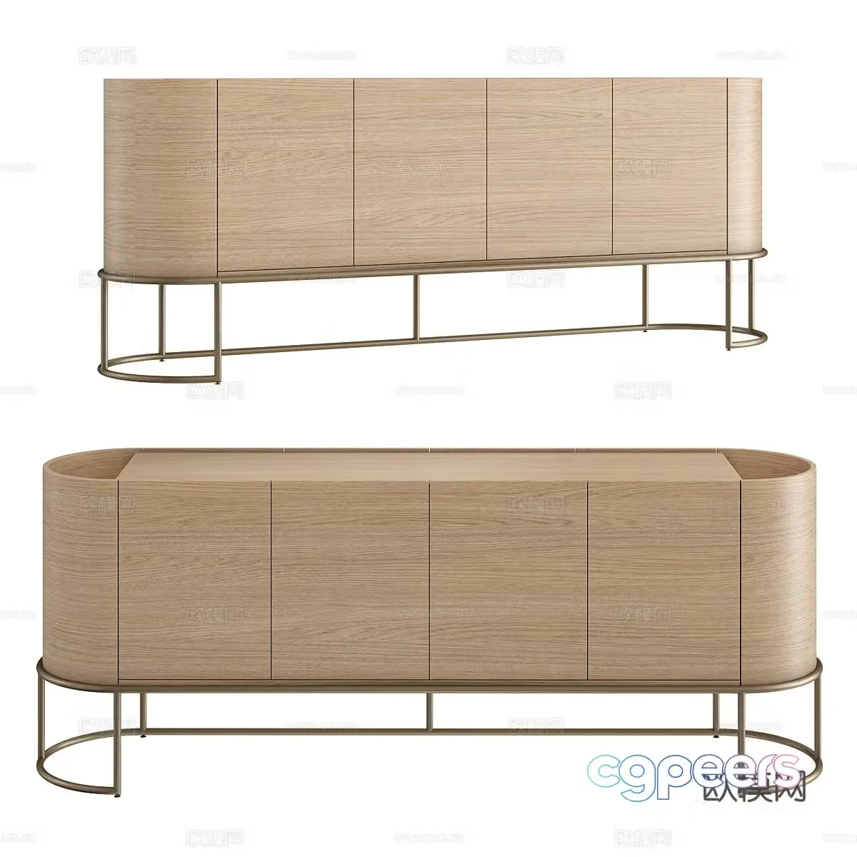 New Chinese style entrance cabinet 3D model