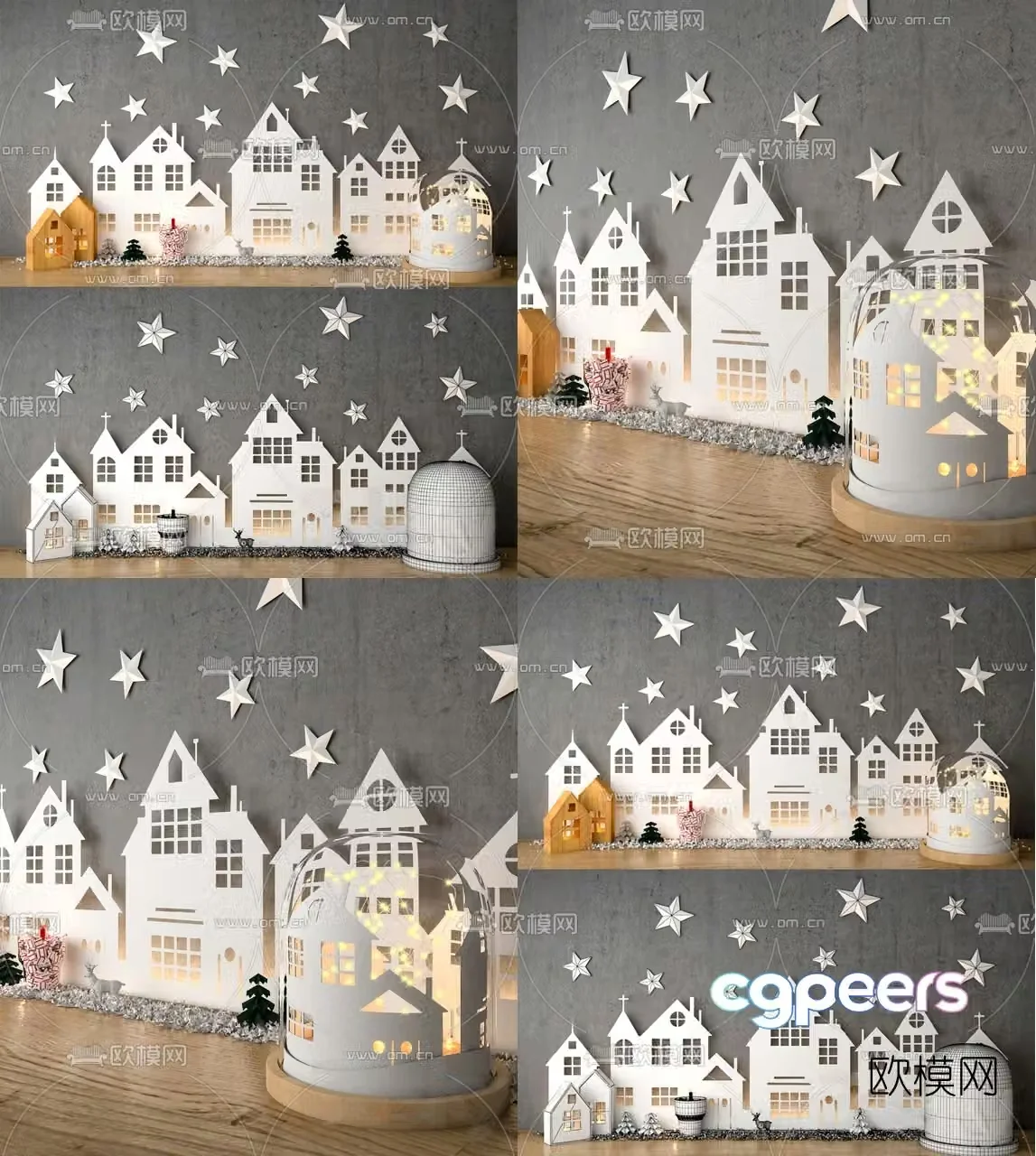 Modern children’s decoration wall decoration 3d model