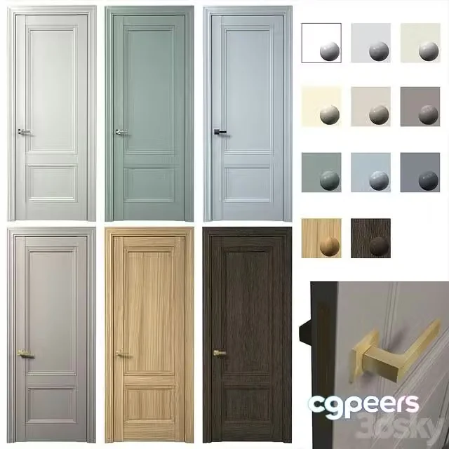 3ds Max Free – Interior doors AurumDoors, Cobalt 32 Height 2300 mm