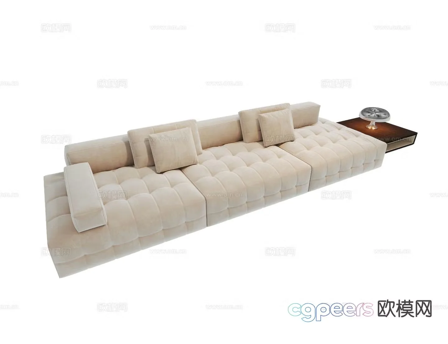 Modern multi-seater sofa 3d model