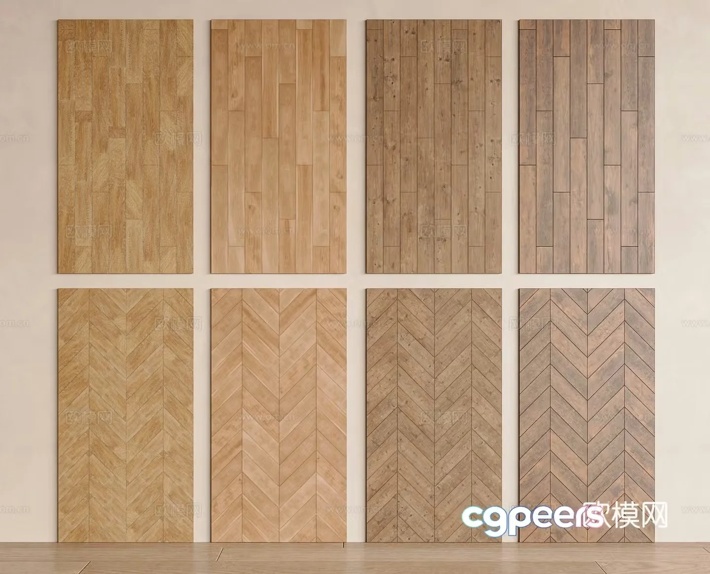 Middle Ages Wabi Sai Floor Solid Wood Floor Herringbone Floor Fish Bone Floor Wood Grain Brick Floor 3D Model