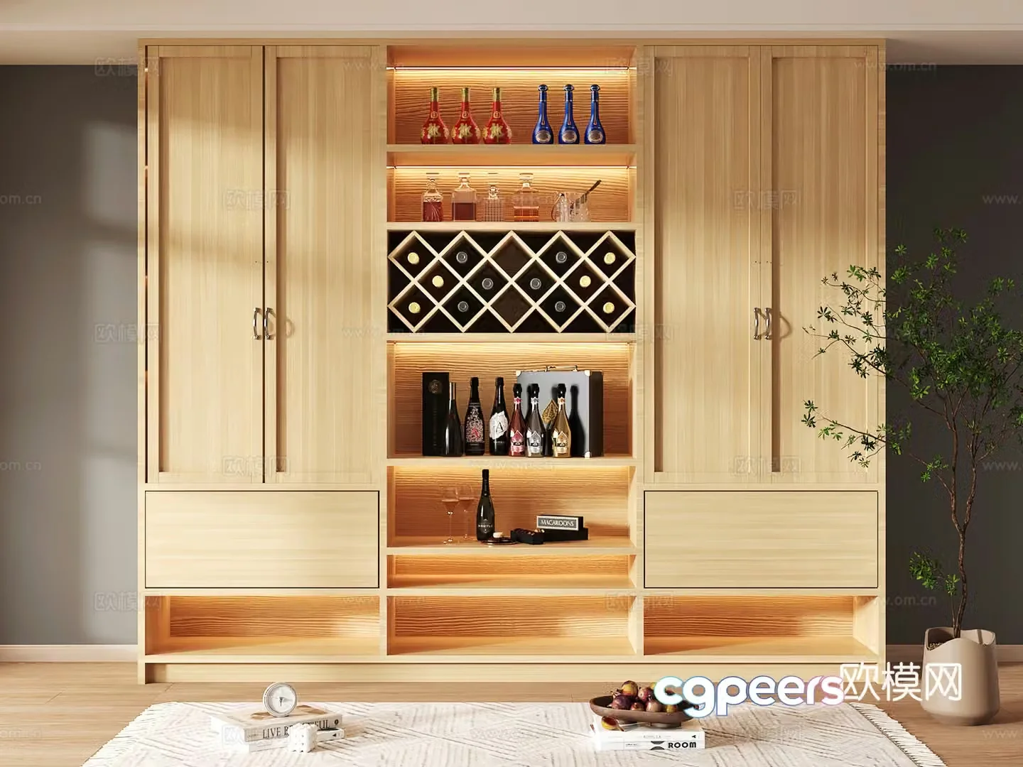 Wine cabinet design Wine cabinet red wine cabinet bar wine cabinet partition wine cabinet 3D model