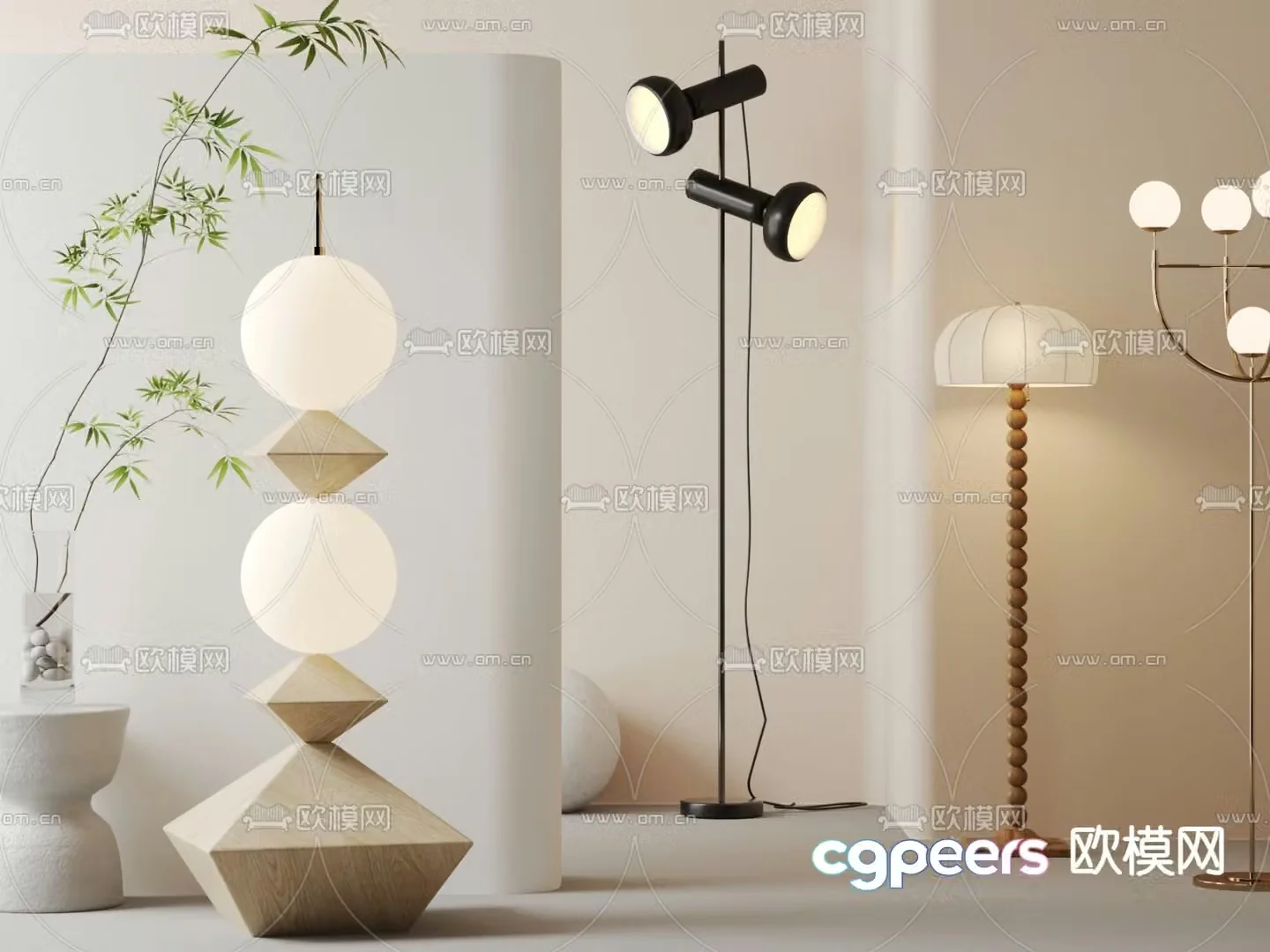 Creative floor lamp 3d model