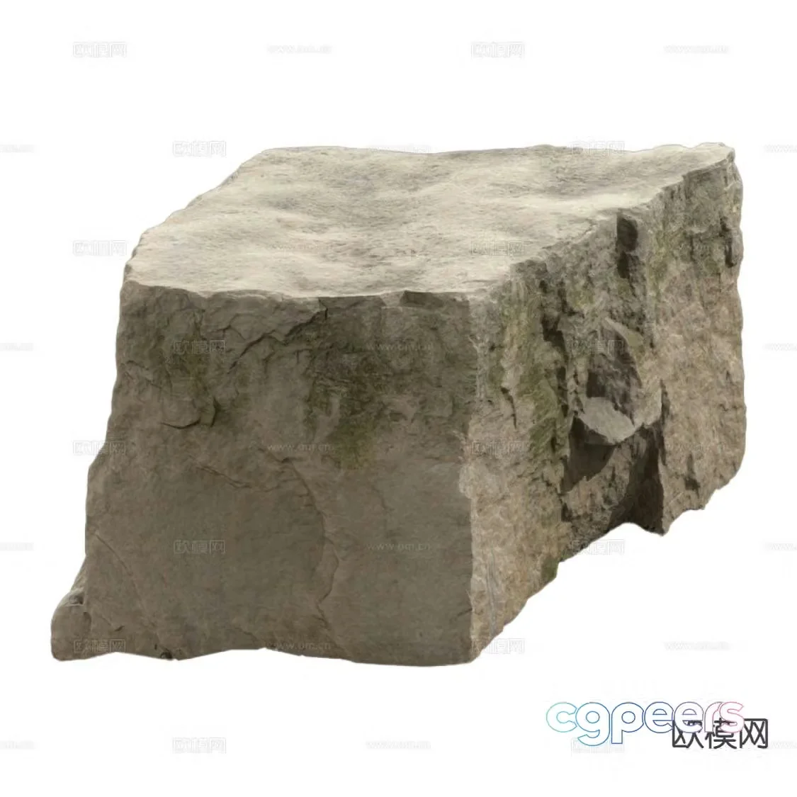 modern rock granite 3d model