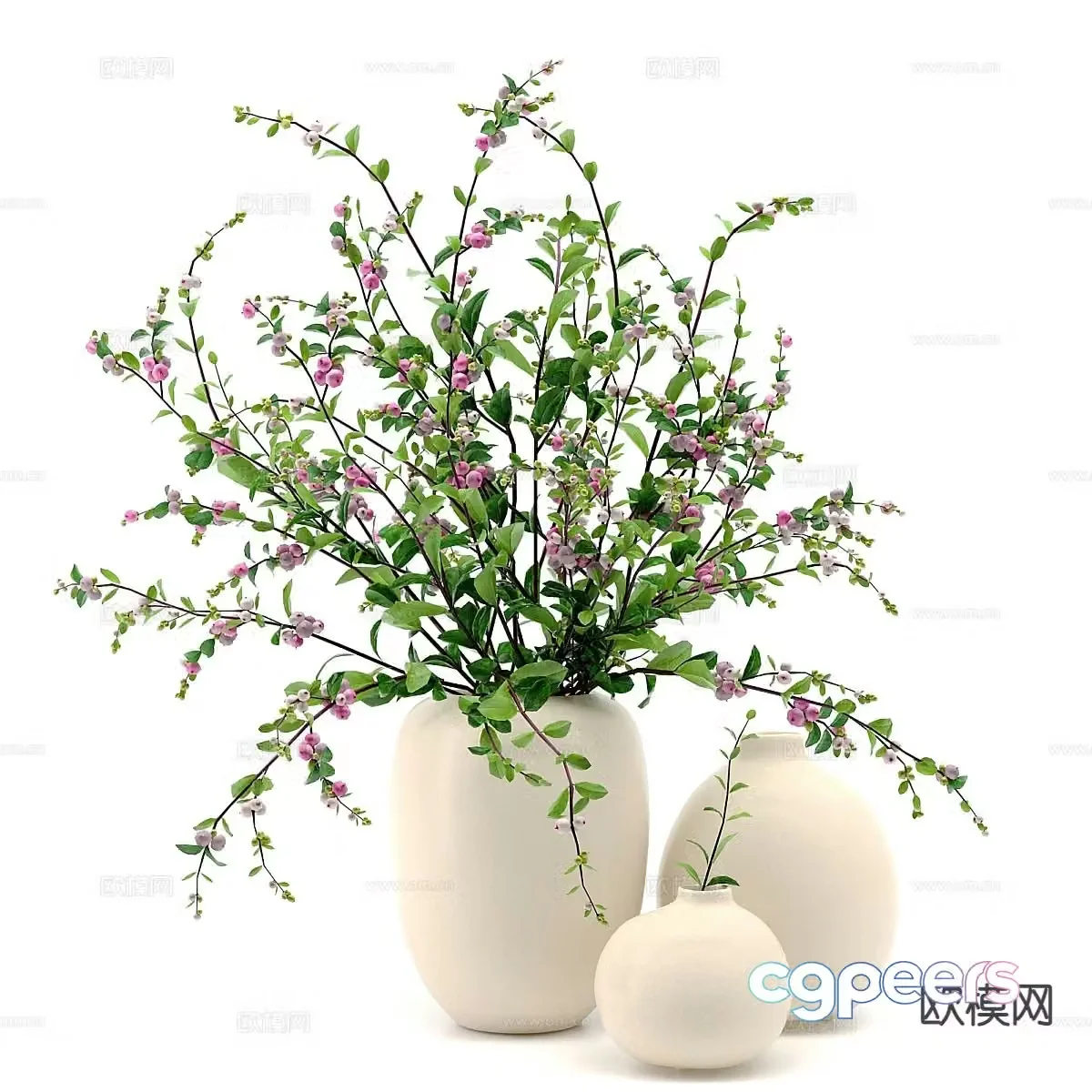 vase floral arrangement flower arrangement flowers 3d model