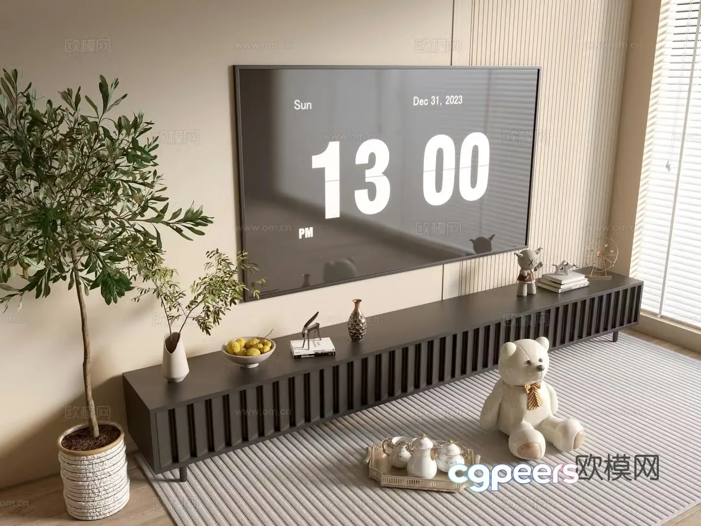 Modern TV cabinet 3d model