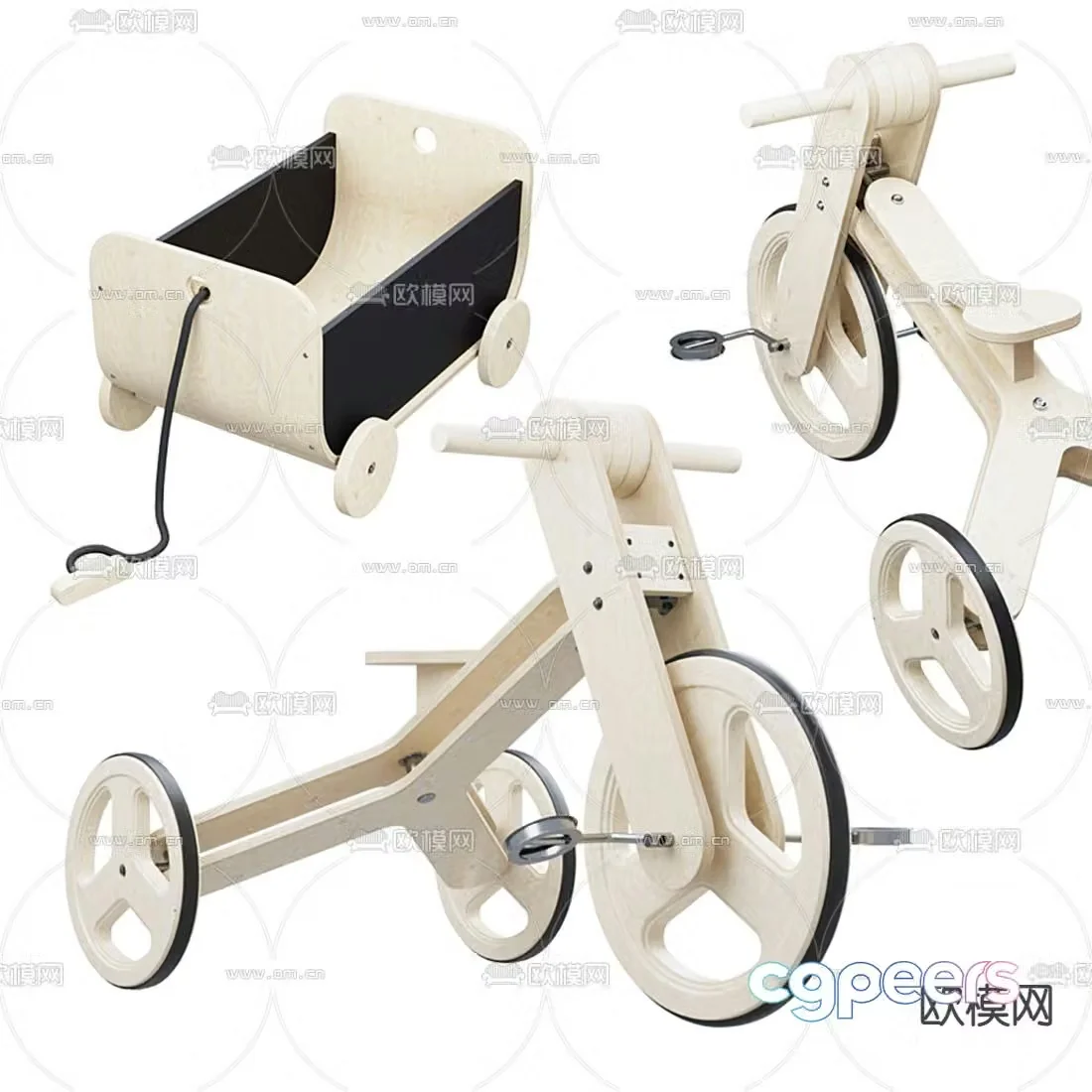 Modern children’s toy car 3d model
