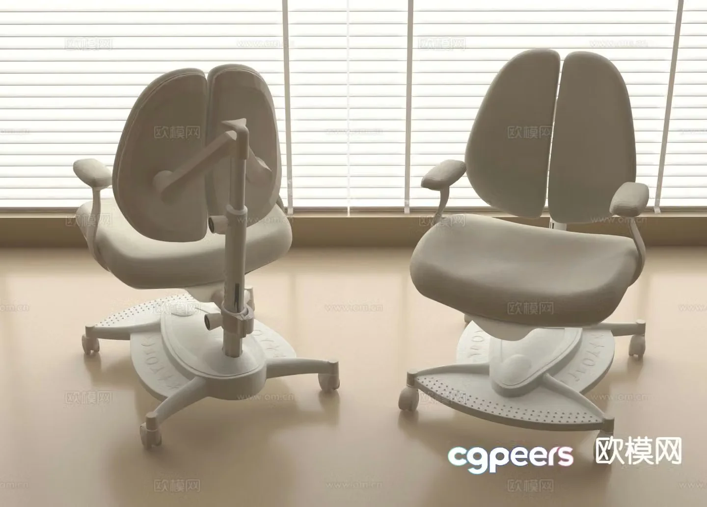 Learning chair children’s chair lift chair single chair 3D model