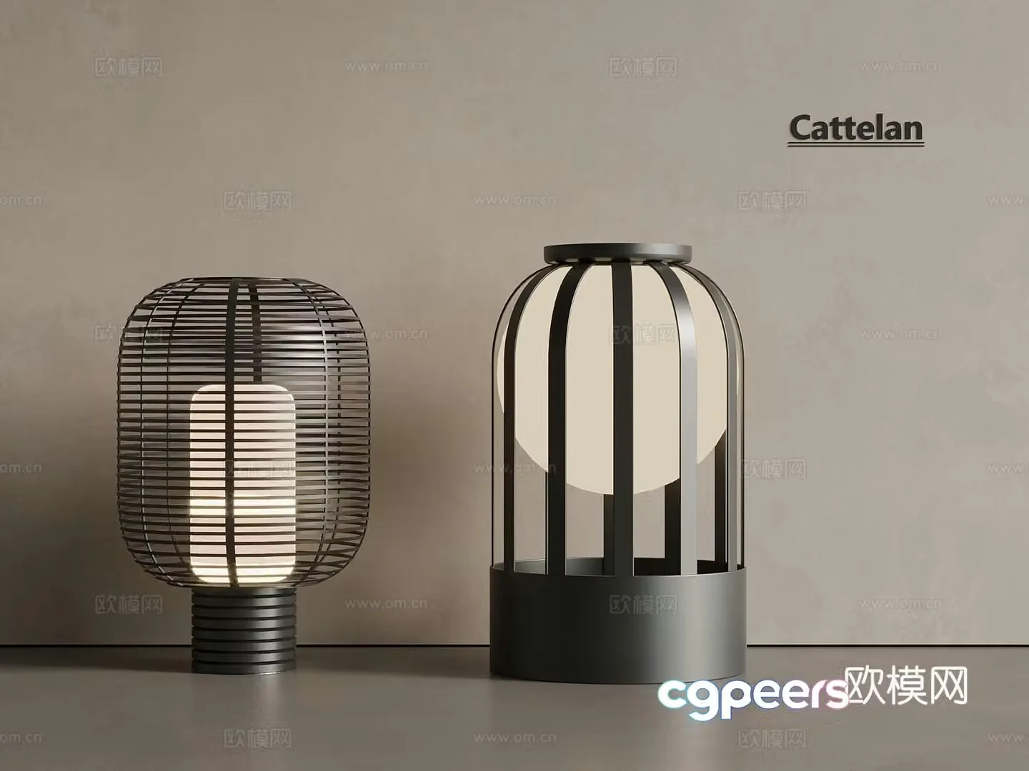 New Chinese style medieval courtyard light street lamp floor lamp outdoor lamp 3d model