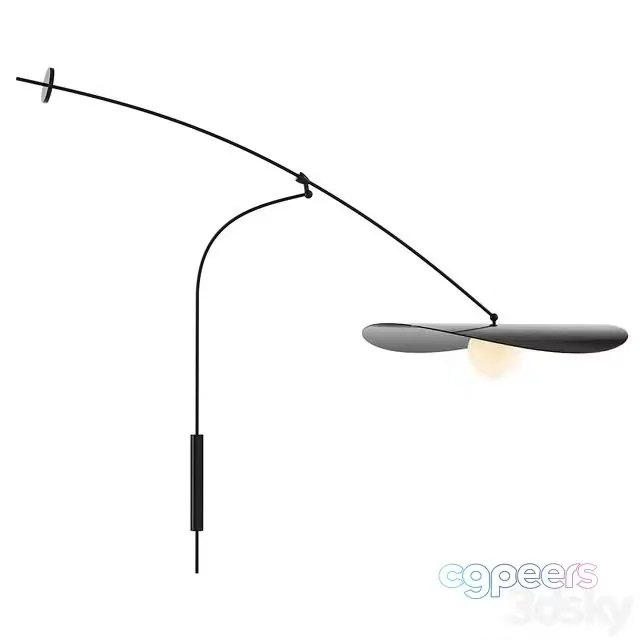 3ds Max Free – Long Arm Wall Lamp