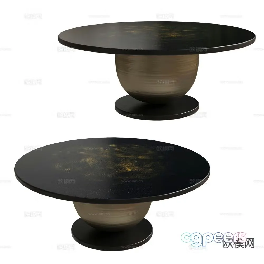 Pacini & Cappellini simple dining table round dining table 3d model