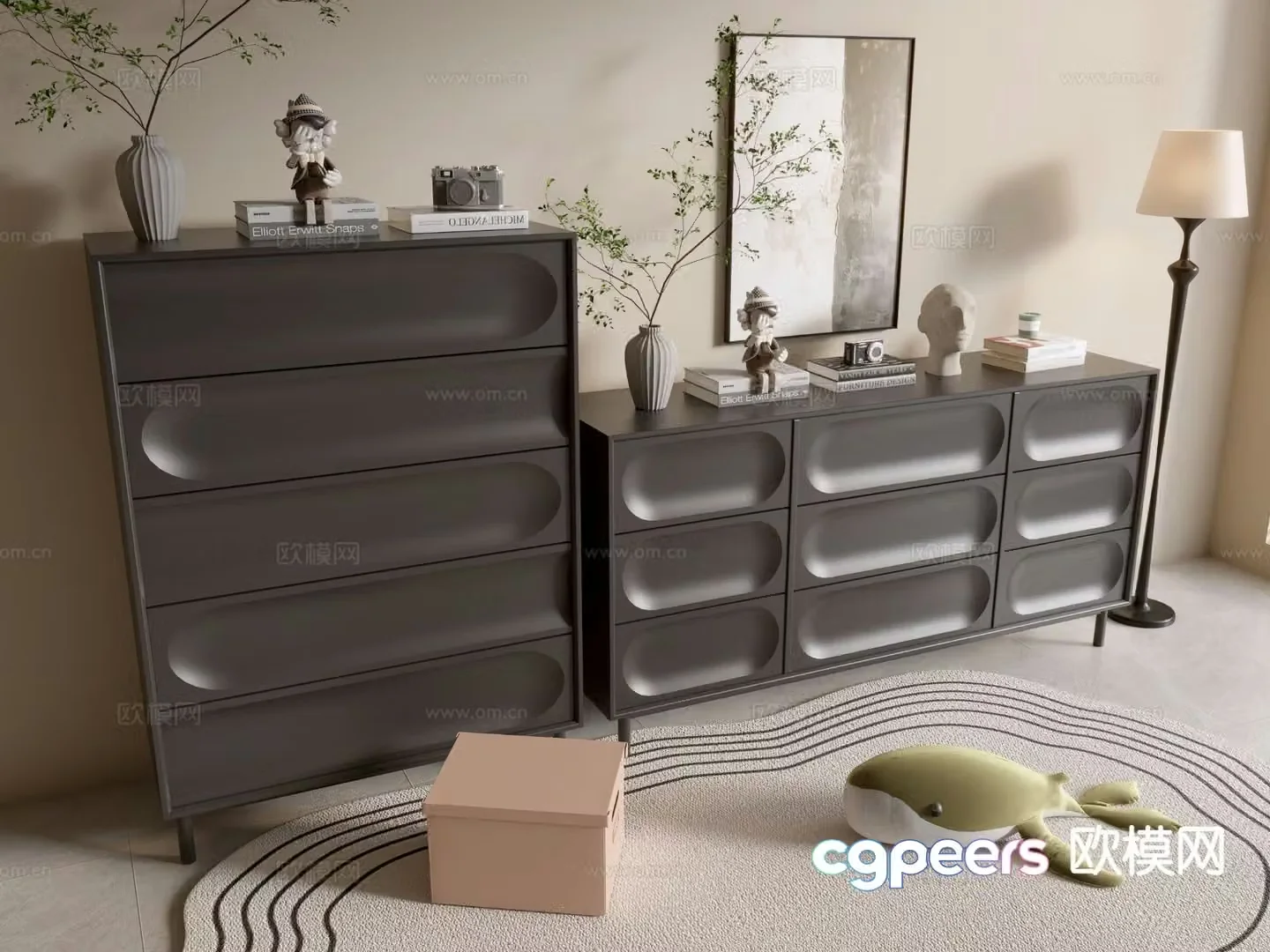 Modern cabinet entrance cabinet 3d model