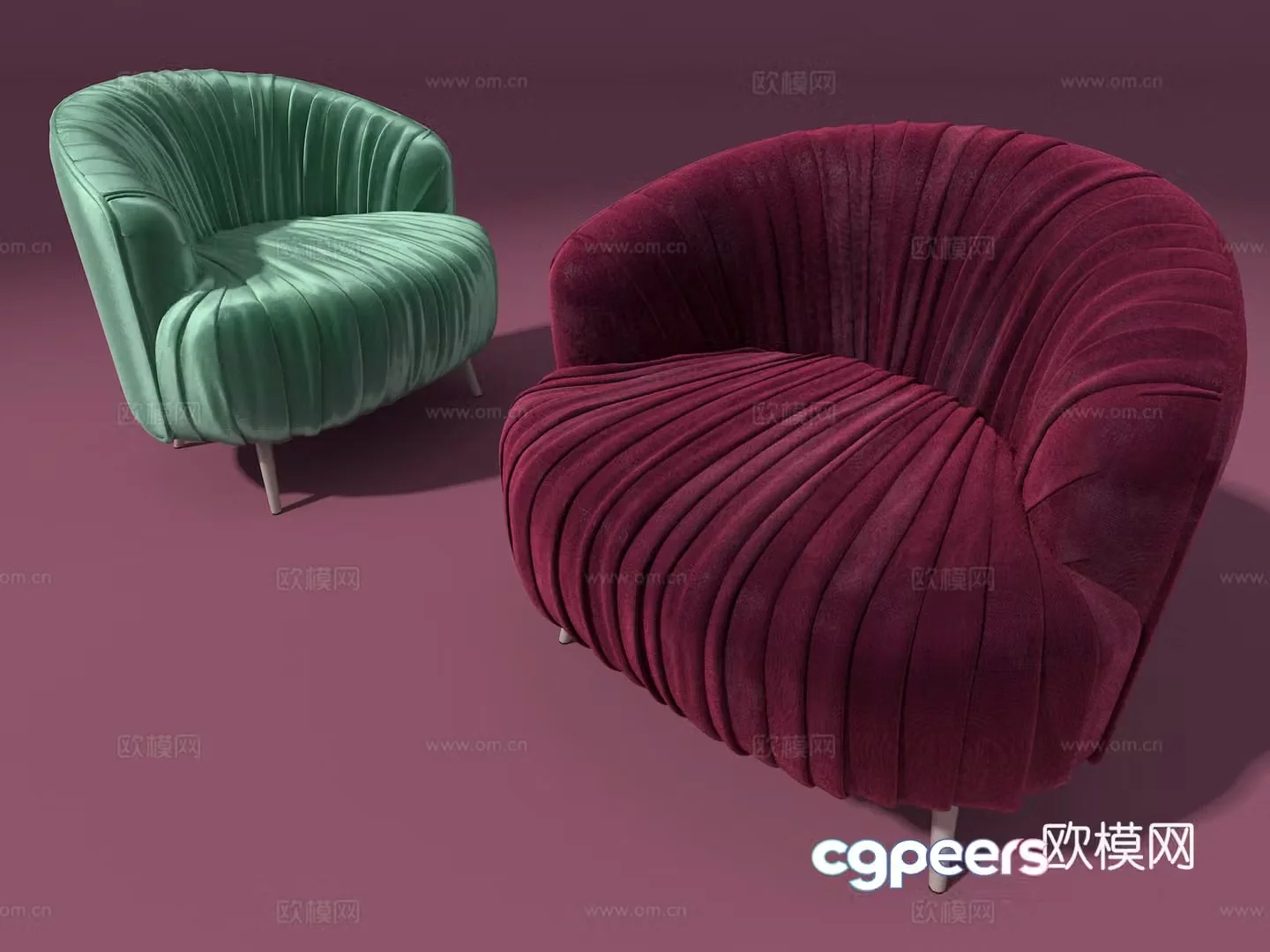 Fabric sofa 3d model