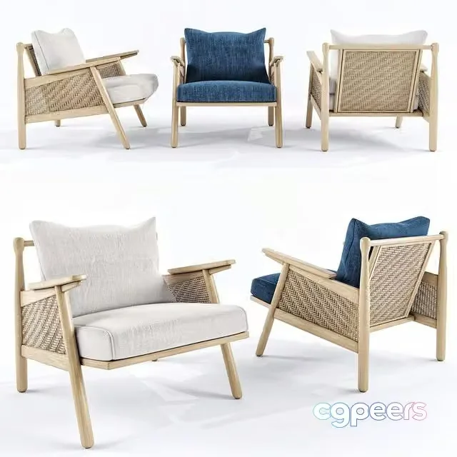 3ds Max Free – Linen cane chair