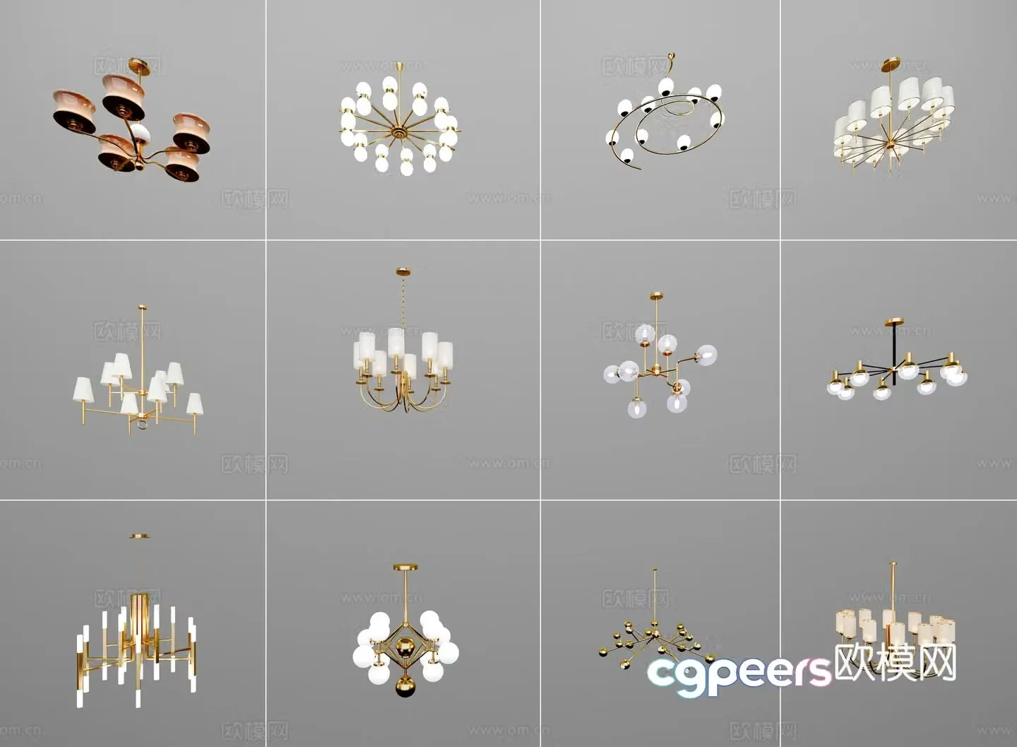 Modern chandelier 3d model