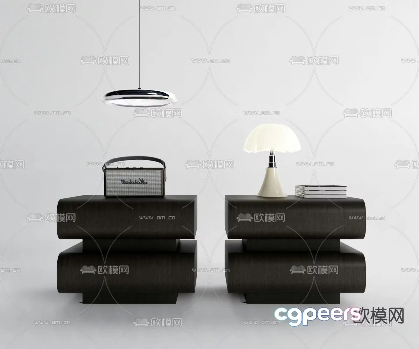 Modern bedside table 3d model