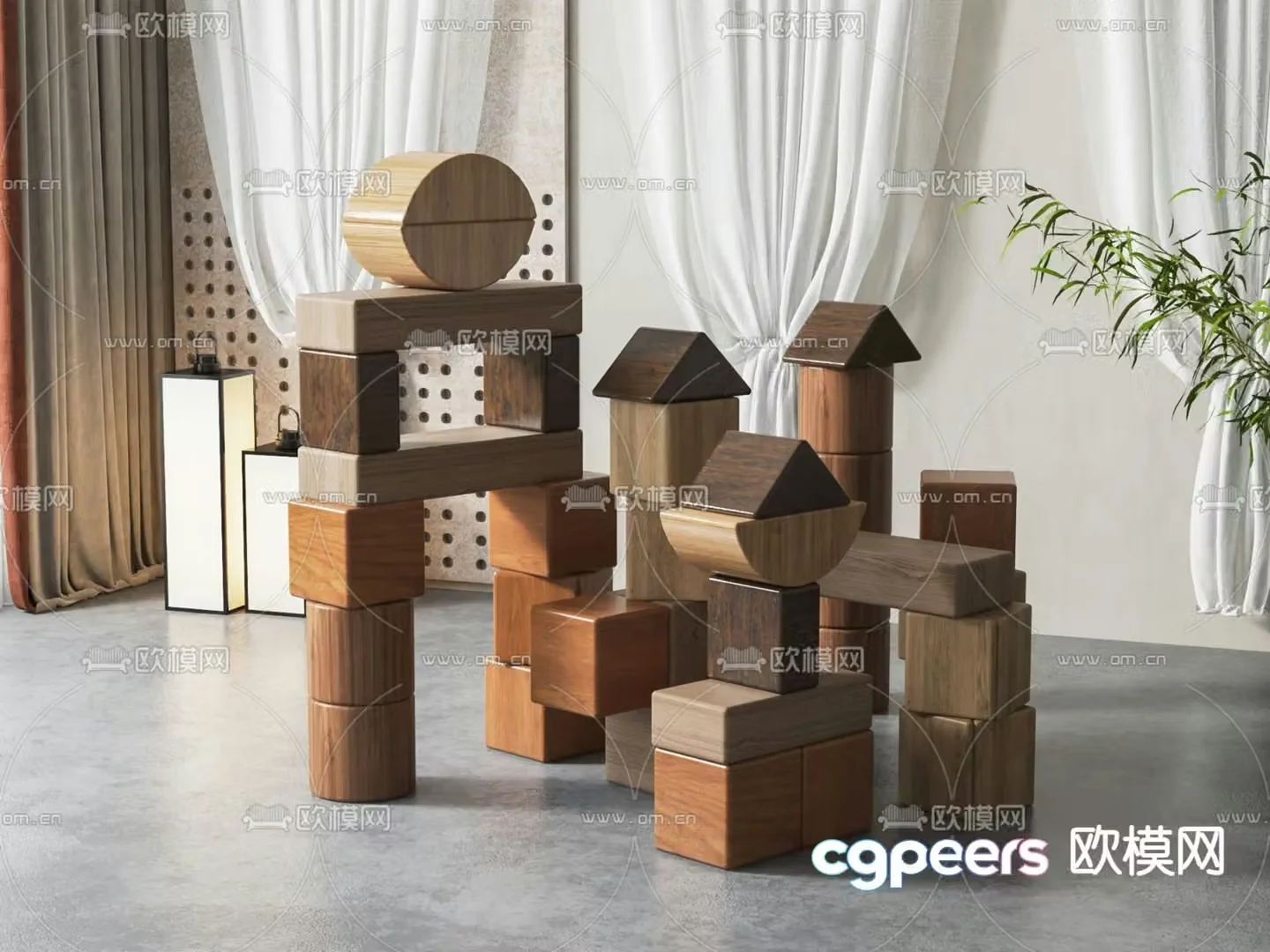 Building block toys 3d model